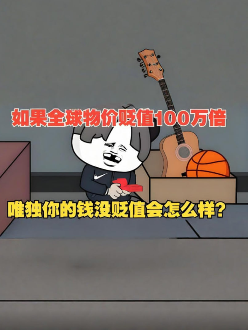 假如物价贬值100万倍,但是你的钱不受影响会怎么样?